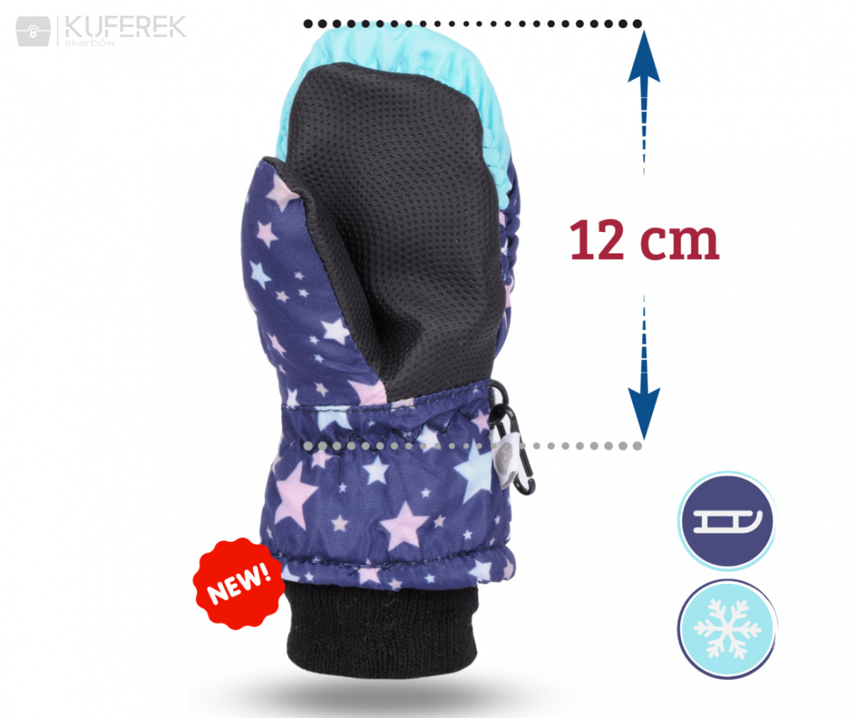 Rekawiczki Zimowe Dla 2 Latka Rękawiczki zimowe, narciarskie dla dziewczynki roz 12cm - Sklep z